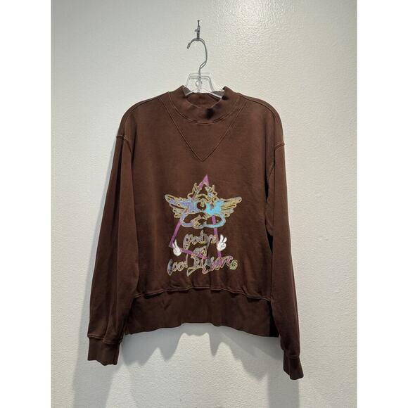 Boys Lie Goodbye And Good Riddance Brown Tie Dye Crewneck Size S/M 100% Cotton - Picture 1 of 7